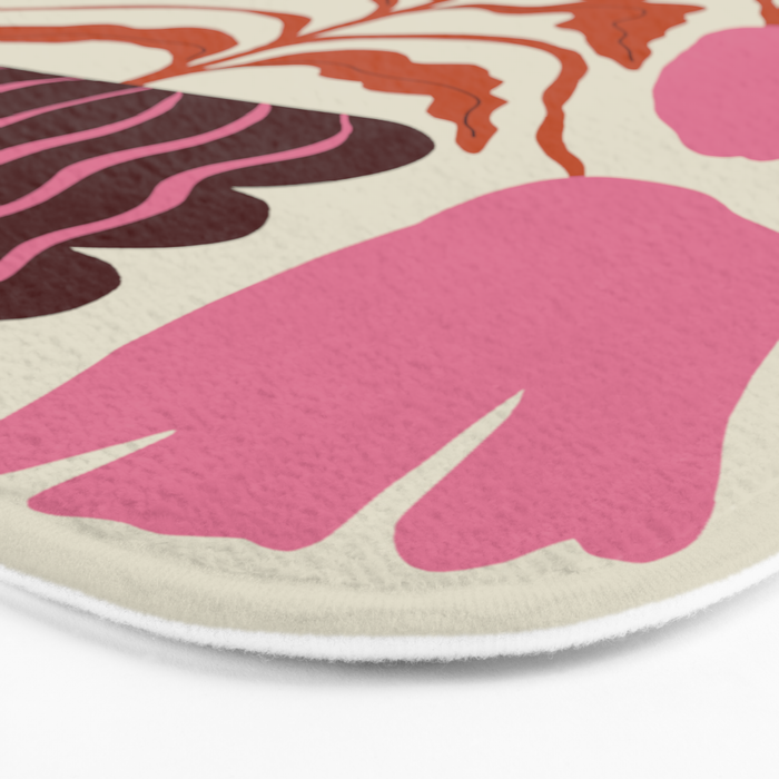 Pink dropping flower pottery   Bath Mat Gallery Image 3