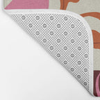 Pink dropping flower pottery   Bath Mat Gallery Image 2