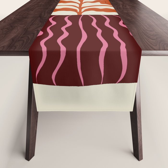 Pink dropping flower pottery   Table Runner Gallery Image 1