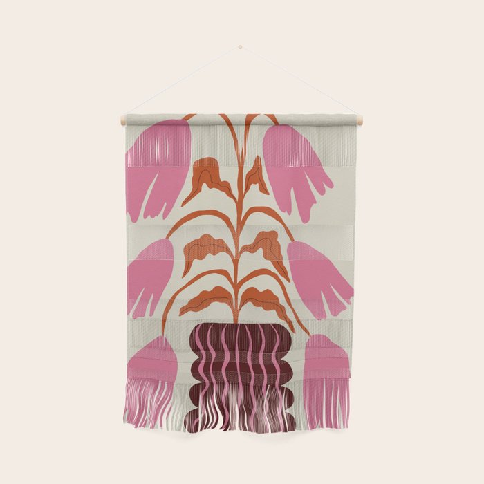 Pink dropping flower pottery   Wall Hanging Gallery Image 1