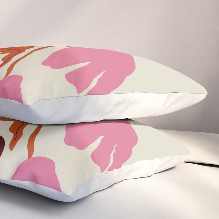 Pink dropping flower pottery   Pillow Sham Gallery Image 3