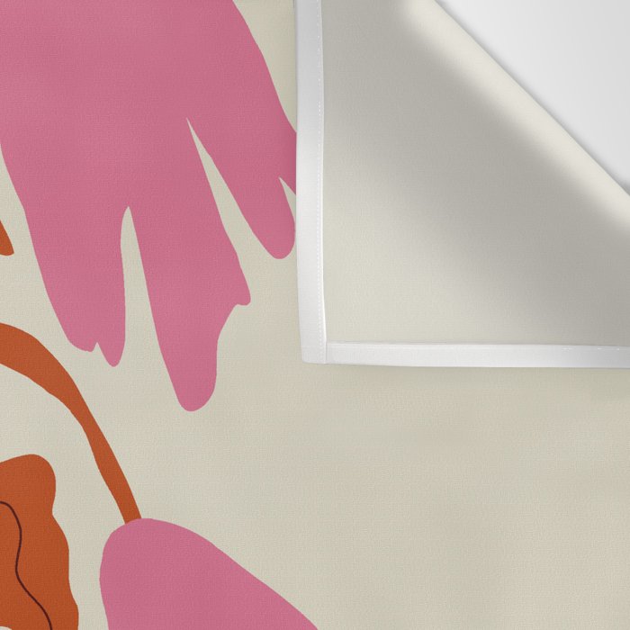 Pink dropping flower pottery   Wall Tapestry Gallery Image 3