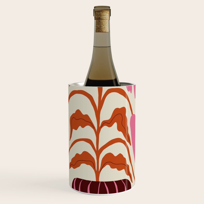 Pink dropping flower pottery   Wine Chiller Gallery Image 1