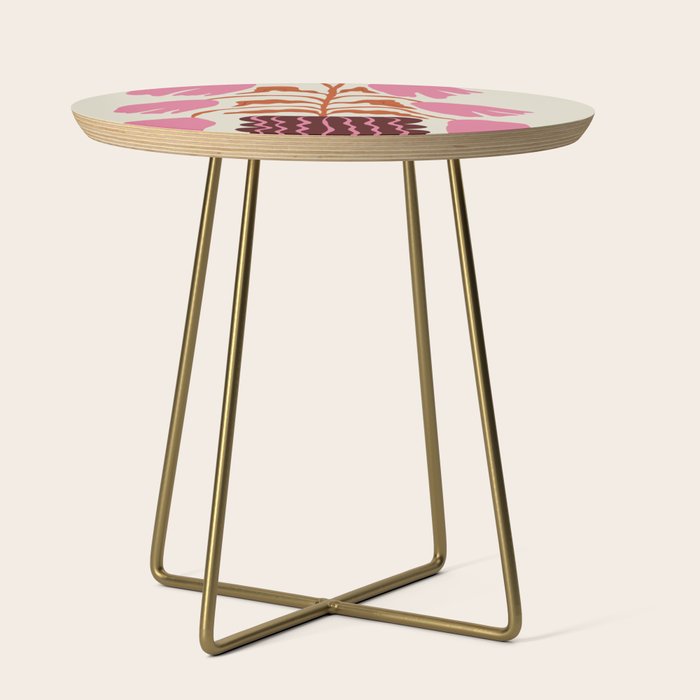 Pink dropping flower pottery   Side Table Gallery Image 1