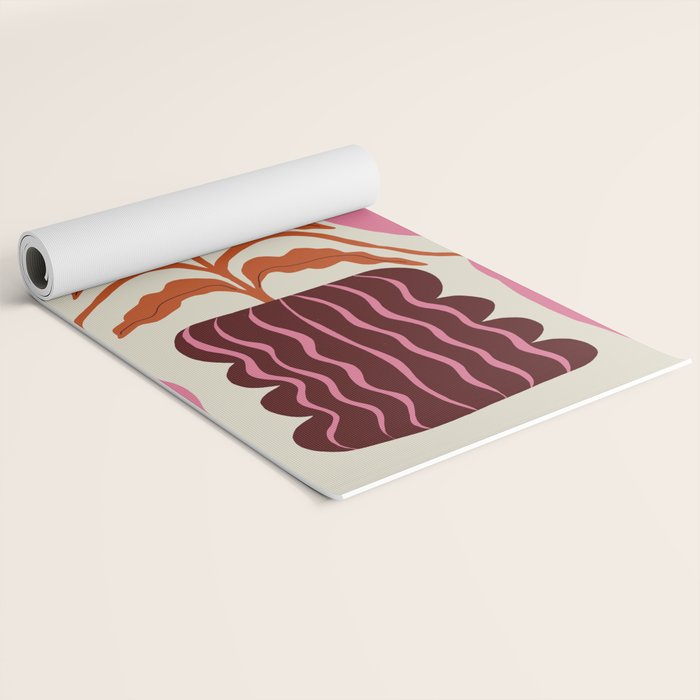 Pink dropping flower pottery   Yoga Mat Gallery Image 2