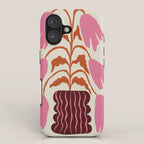 Pink dropping flower pottery   iPhone Case Gallery Image 1