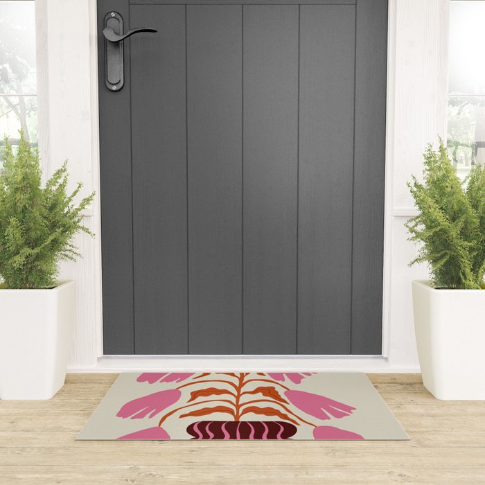 Pink dropping flower pottery   Welcome Mat Gallery Image 3