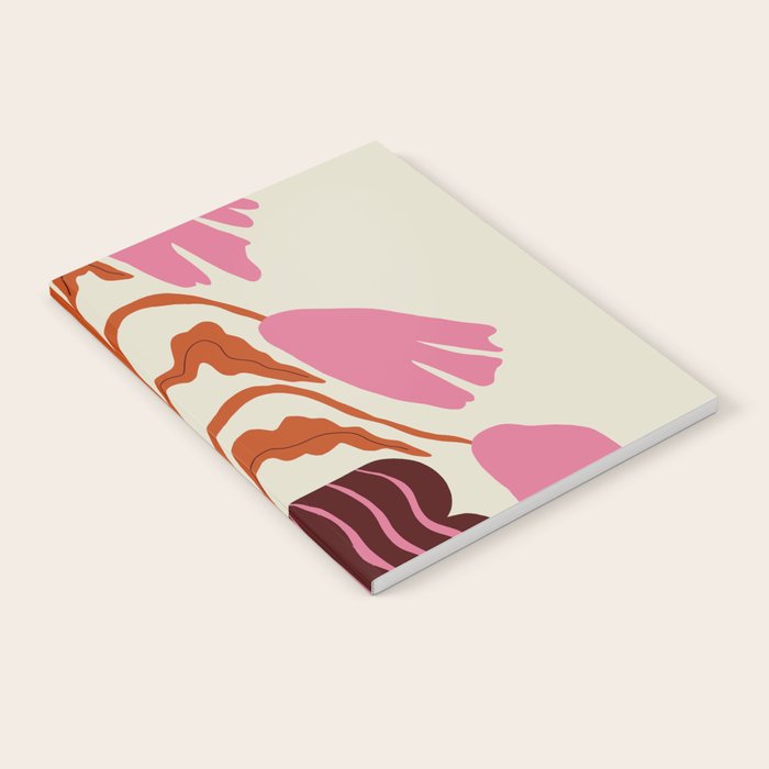 Pink dropping flower pottery   Notebook Gallery Image 1