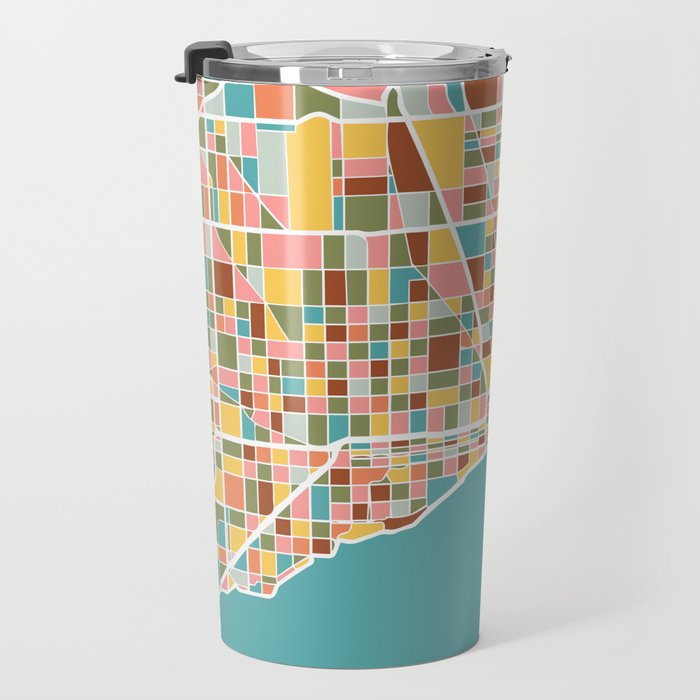 Chicago Map Art Travel Mug Gallery Image 3