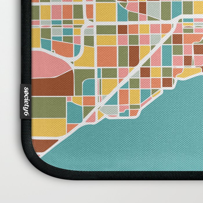 Chicago Map Art Laptop Sleeve Gallery Image 3