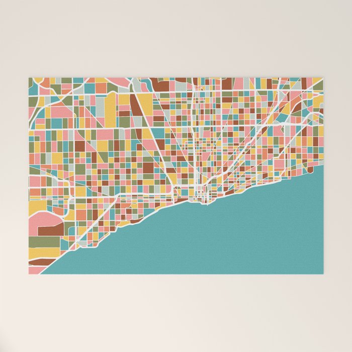 Chicago Map Art Welcome Mat Gallery Image 1