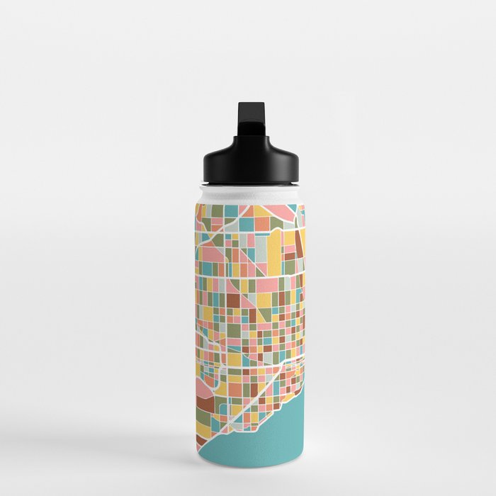 Chicago Map Art Water Bottle Gallery Image 3