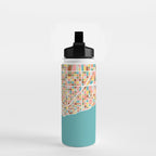 Chicago Map Art Water Bottle Gallery Image 2