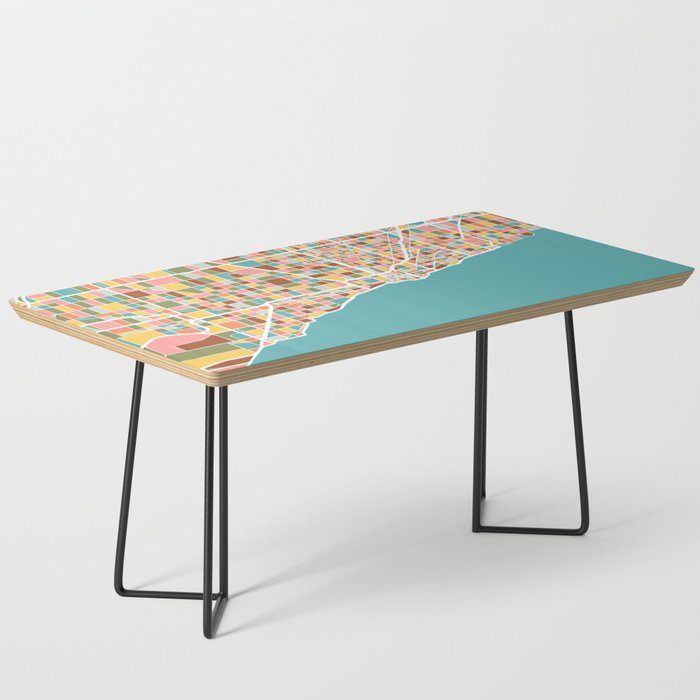 Chicago Map Art Coffee Table Gallery Image 1