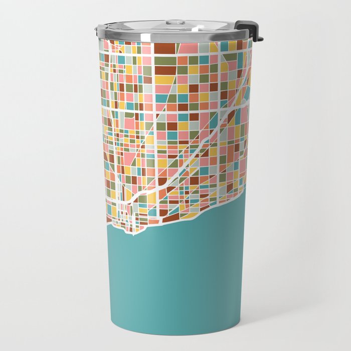 Chicago Map Art Travel Mug Gallery Image 2