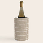 Boho Minimal Neutral Stripes Pattern Wine Chiller Gallery Image 1