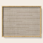 Boho Minimal Neutral Stripes Pattern Serving Tray Gallery Image 1