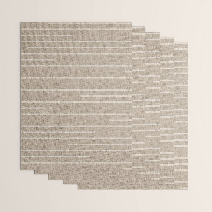 Boho Minimal Neutral Stripes Pattern Wrapping Paper Gallery Image 3