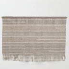 Boho Minimal Neutral Stripes Pattern Wall Hanging Gallery Image 1
