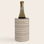 Boho Minimal Neutral Stripes Pattern Wine Chiller Gallery Image 3
