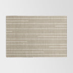 Boho Minimal Neutral Stripes Pattern Rug Gallery Image 2