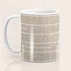Boho Minimal Neutral Stripes Pattern Coffee Mug Gallery Image 3