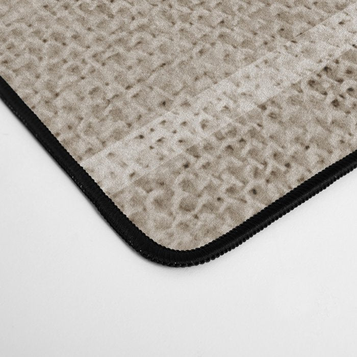 Boho Minimal Neutral Stripes Pattern Desk Mat Gallery Image 4