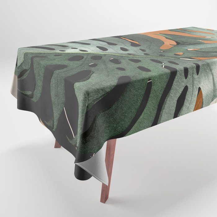 Abstract Art Tropical Leaves 162 Tablecloth Gallery Image 1