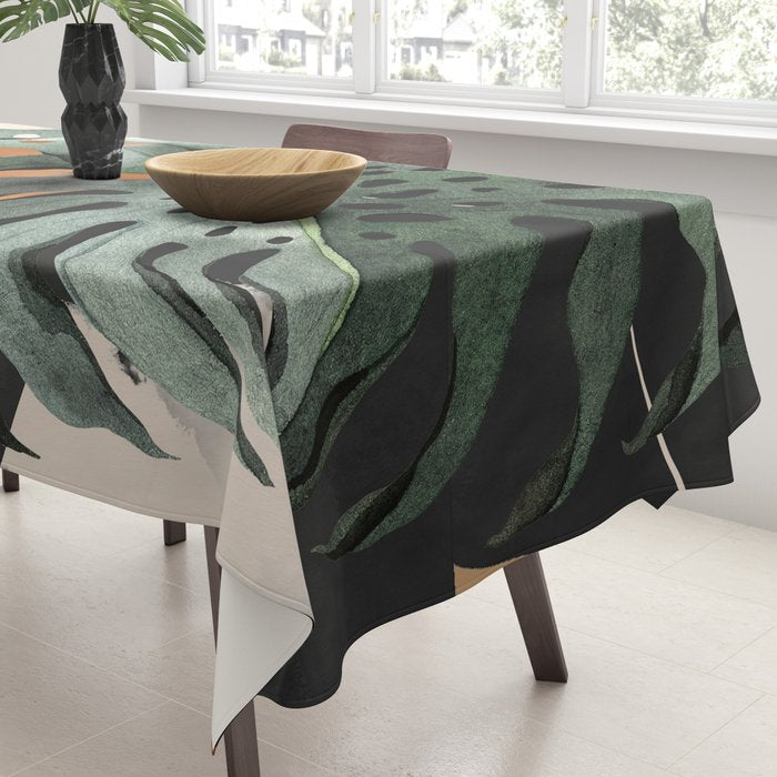 Abstract Art Tropical Leaves 162 Tablecloth Gallery Image 3