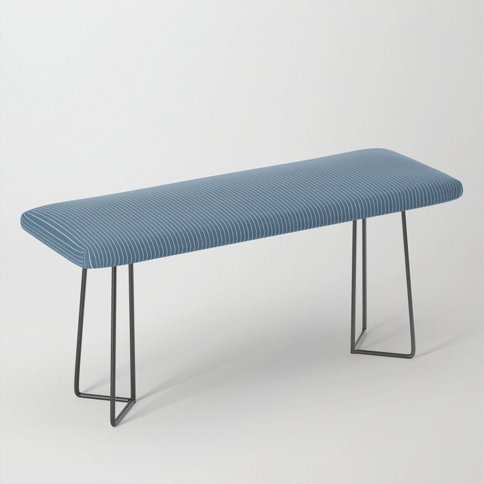 Minimal Arch XXXIV Nautical Blue Modern Geometric Lines Bench Gallery Image 1