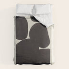 Black & White Minimalist Abstract Shapes Patterns Black Ink Painting Duvet Cover Gallery Image 6