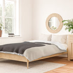 Black & White Minimalist Abstract Shapes Patterns Black Ink Painting Duvet Cover Gallery Image 2