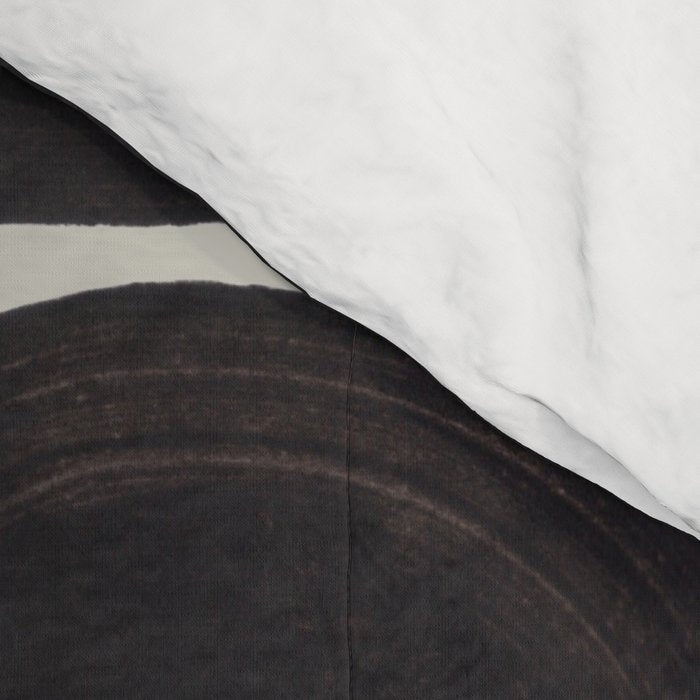 Black & White Minimalist Abstract Shapes Patterns Black Ink Painting Comforter Gallery Image 4