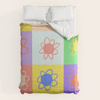 Floral checkerboard pattern Comforter Gallery Image 6