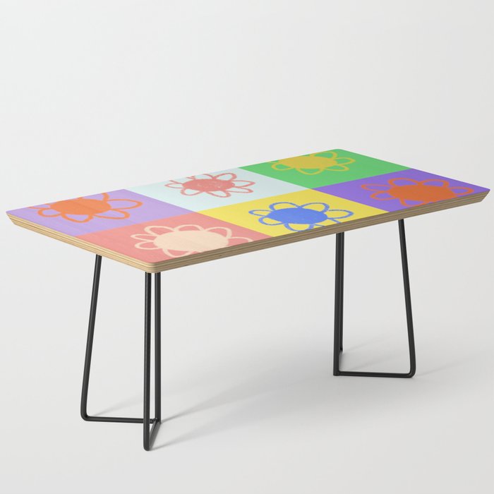 Floral checkerboard pattern Coffee Table Gallery Image 1