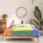 Floral checkerboard pattern Comforter Gallery Image 3