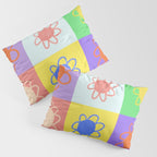 Floral checkerboard pattern Pillow Sham Gallery Image 3