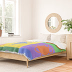 Floral checkerboard pattern Duvet Cover Gallery Image 2