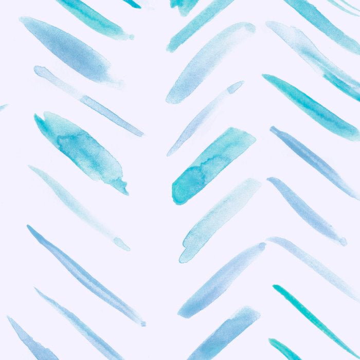 Baby blue and teal herringbone - watercolor brush strokes Coffee Mug Gallery Image 2