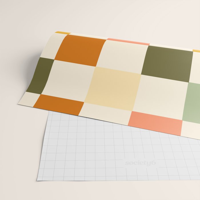 Vintage Checkerboard Pattern Wrapping Paper Gallery Image 2