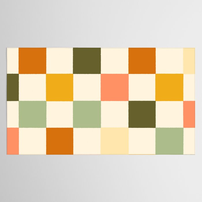 Vintage Checkerboard Pattern Tablecloth Gallery Image 2