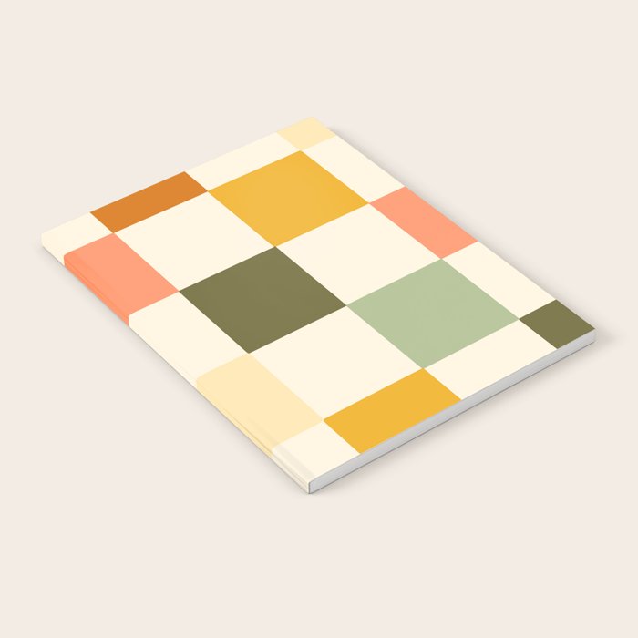 Vintage Checkerboard Pattern Notebook Gallery Image 2