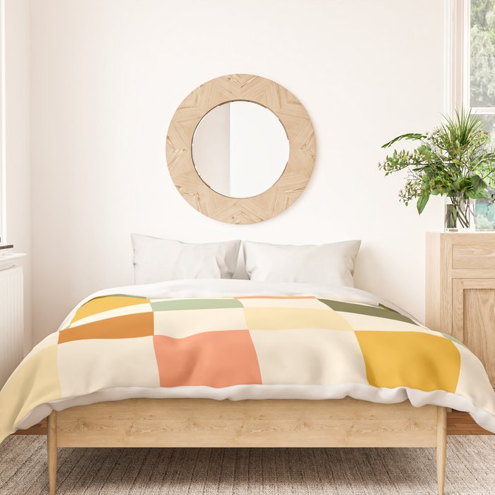 Vintage Checkerboard Pattern Duvet Cover Gallery Image 3