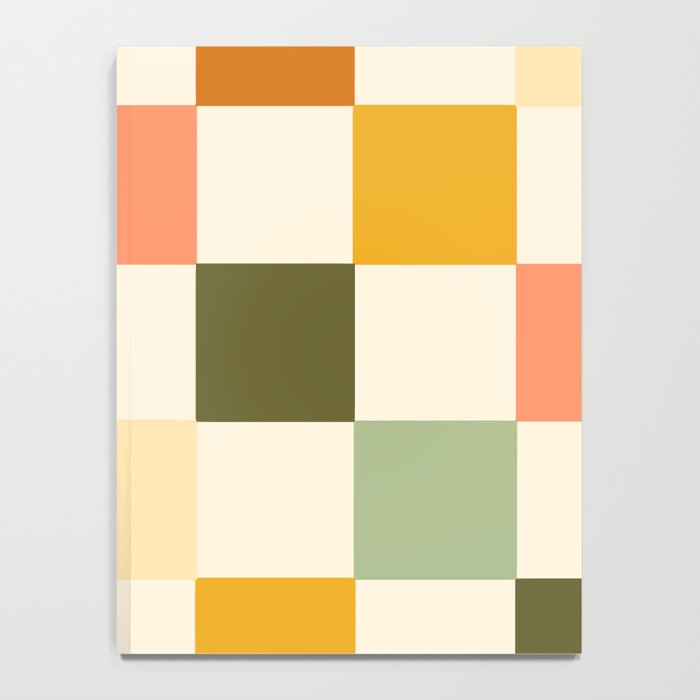 Vintage Checkerboard Pattern Notebook Gallery Image 4
