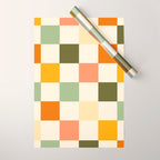 Vintage Checkerboard Pattern Wrapping Paper Gallery Image 1