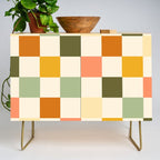 Vintage Checkerboard Pattern Credenza Gallery Image 1