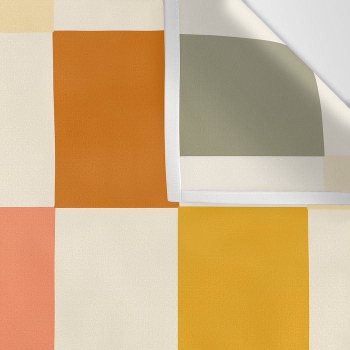 Vintage Checkerboard Pattern Wall Tapestry Gallery Image 3