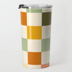 Vintage Checkerboard Pattern Travel Mug Gallery Image 3