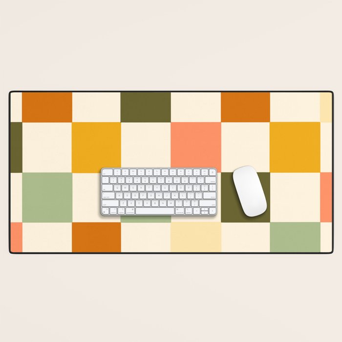Vintage Checkerboard Pattern Desk Mat Gallery Image 1