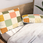 Vintage Checkerboard Pattern Pillow Sham Gallery Image 2